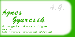 agnes gyurcsik business card